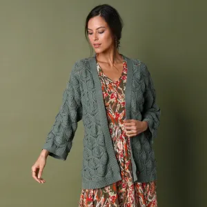 Kimono sveter, ažúrový vzor #7324363