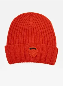 Červená pánska čiapka s prímesou vlny Blauer