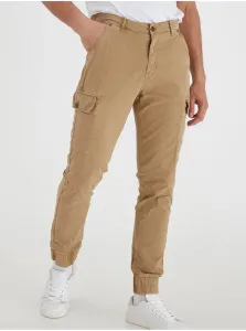 Voľnočasové nohavice pre mužov Blend - svetlohnedá #703533