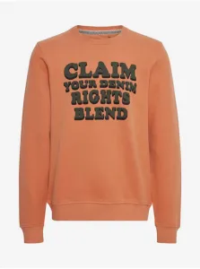 Orange Sweatshirt Blend - Men #617098