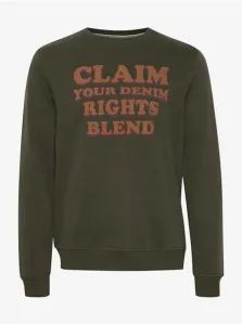 Khaki Sweatshirt Blend - Men #617106