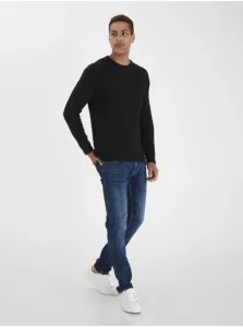 Black Ribbed Sweater Blend Norun - Men #723372