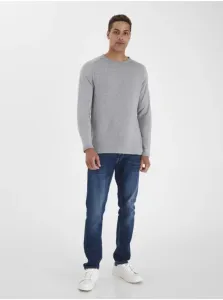 Grey Ribbed Sweater Blend Norun - Men
