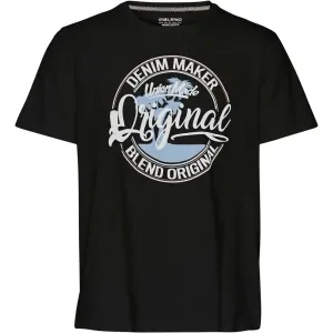 BLEND REGULAR FIT Pánske tričko, čierna, veľkosť #9082499