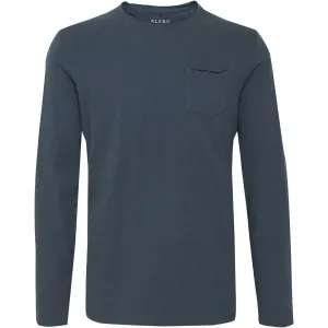 BLEND T-SHIRT L/S Pánske tričko s dlhým rukávom, tmavo modrá, veľkosť