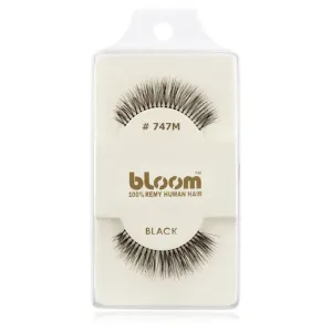 Bloom Natural nalepovacie mihalnice z prírodných vlasov No. 747M (Black) 1 cm