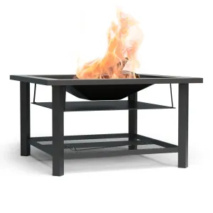 Blumfeldt Merano Avanzato 3 v 1, ohnisko s funkciou grilu, dá sa použiť ako stôl, 87 x 87 cm #9387676