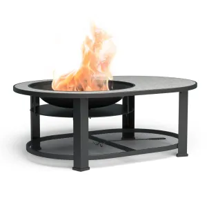 Blumfeldt Merano Circolo L, ohnisko 3 v 1, s funkciou grilu, dá sa použiť ako stôl, 122 x 87 cm #9387679