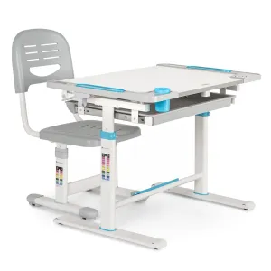 Blumfeldt Tommi XL, súprava detského písacieho stolíka a stoličky, výškovo nastaviteľný stôl a ergonomická stolička, od 4 - 10 rokov #4781545