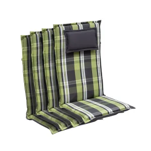 Blumfeldt Donau, čalúnenie, čalúnenie na stoličku, vysoké operadlo, záhradná stolička, polyester, 50x120x6cm, 4 × podložka #1425822