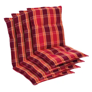 Blumfeldt Prato, čalúnená podložka, podložka na stoličku, podložka na nižšie polohovacie kreslo, na záhradnú stoličku, polyester, 50 × 100 × 8 cm, 4 x čalúnenie #1425378