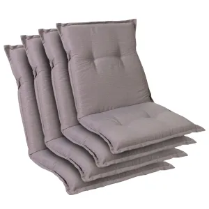 Blumfeldt Prato, čalúnená podložka, podložka na stoličku, podložka na nižšie polohovacie kreslo, na záhradnú stoličku, polyester, 50 × 100 × 8 cm, 4 x čalúnenie #1425438