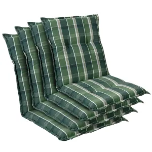 Blumfeldt Prato, čalúnená podložka, podložka na stoličku, podložka na nižšie polohovacie kreslo, na záhradnú stoličku, polyester, 50 × 100 × 8 cm, 4 x čalúnenie #1425440