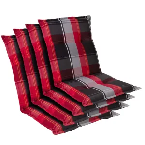 Blumfeldt Prato, čalúnená podložka, podložka na stoličku, podložka na nižšie polohovacie kreslo, na záhradnú stoličku, polyester, 50 × 100 × 8 cm, 4 x čalúnenie #1425442