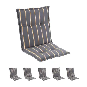 Blumfeldt Sylt, čalúnená podložka, podložka na stoličku, podložka na vyššie polohovacie kreslo, vankúš, polyester, 50 × 120 × 9 cm, 6 × podložka #1429179