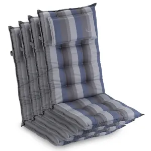 Blumfeldt Sylt, čalúnená podložka, podložka na stoličku, podložka na vyššie polohovacie kreslo, vankúš, polyester, 50 × 120 × 9 cm, 4 x čalúnenie #1425346