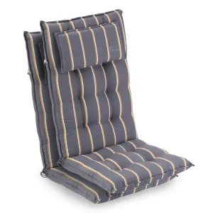 Blumfeldt Sylt, čalúnená podložka, podložka na stoličku, podložka na vyššie polohovacie kreslo, vankúš, polyester, 50 × 120 × 9 cm, 2 x čalúnenie #1425405