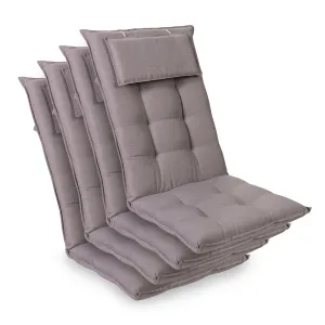 Blumfeldt Sylt, čalúnená podložka, podložka na stoličku, podložka na vyššie polohovacie kreslo, vankúš, polyester, 50 × 120 × 9 cm, 4 x čalúnenie #1425390