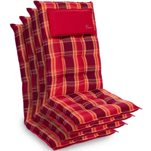 Blumfeldt Sylt, čalúnená podložka, podložka na stoličku, podložka na vyššie polohovacie kreslo, vankúš, polyester, 50 × 120 × 9 cm, 4 x čalúnenie #1425399