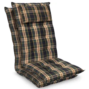 Blumfeldt Sylt, čalúnená podložka, podložka na stoličku, podložka na vyššie polohovacie kreslo, vankúš, polyester, 50 × 120 × 9 cm, 2 x podložka #1425384