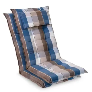Blumfeldt Sylt, čalúnená podložka, podložka na stoličku, podložka na vyššie polohovacie kreslo, vankúš, polyester, 50 × 120 × 9 cm #1425385
