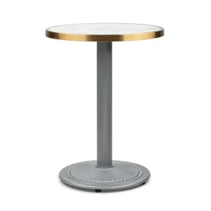 Blumfeldt Patras Jewel, mramorový stôl, secesný štýl, Ø: 57,5 cm, výška: 75 cm, liatinový stojan #1425023