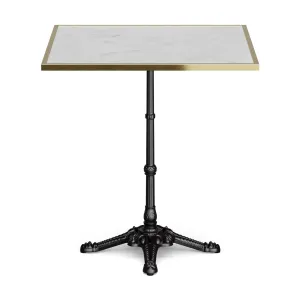 Blumfeldt Patras Lux, bistro stôl, mramorová stolová doska, 60 x 60 cm, podstavec z liatiny