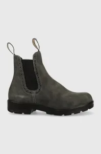 Semišové topánky chelsea Blundstone 1630 dámske, šedá farba, na plochom podpätku, #2589716