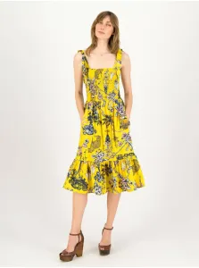 Yellow Women Floral Dress Blutsgeschwister Seaside Picknick Love - Women #6801816