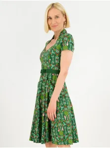 Zelené vzorované šaty Blutsgeschwister - ženy