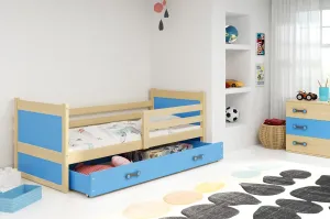 BMS Detská posteľ RICO 1 | borovica 90 x 200 cm Farba: Modrá #8030966