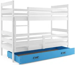 BMS Detská poschodová posteľ ERYK | biela Farba: biela / modrá, Rozmer.: 160 x 80 cm #8008765