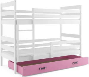 BMS Detská poschodová posteľ ERYK | biela Farba: biela / ružová, Rozmer.: 160 x 80 cm #8008764