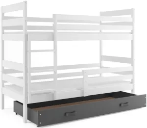 BMS Detská poschodová posteľ ERYK | biela Farba: biela / sivá, Rozmer.: 160 x 80 cm #8008763