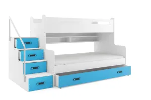 BMS Detská poschodová posteľ MAX 3 Farba: Modrá #8008720