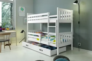BMS Poschodová detská posteľ CARINO | 80 x 190 cm Farba: Biela / biela #8031101