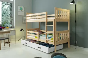 BMS Poschodová detská posteľ CARINO | 80 x 190 cm Farba: Borovica / biela #8031111