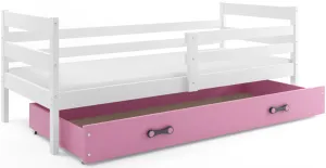 BMS Detská jednolôžková posteľ ERYK | biela Farba: biela / ružová, Rozmer.: 190 x 80 cm #8031143