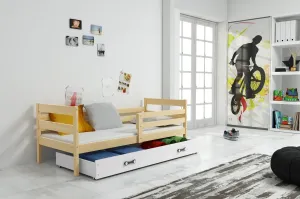 BMS Detská jednolôžková posteľ s úložným priestorom ERYK | borovica Farba: Borovica / biela, Rozmer.: 190 x 80 cm #8008754