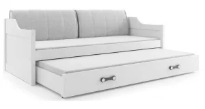 BMS Detská posteľ s prístelkou DAWID | 200x90 cm | biela/biela | zmontovaná