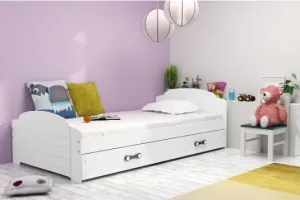 BMS Detská posteľ s prístelkou LILI 2 Farba: Biela - biela #8041205