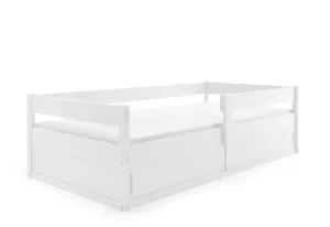 Expedo Detská posteľ POGO + matrac, 80x160, biela/čierna