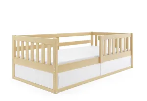 Expedo Detská posteľ BENEDIS + matrac, 80x160, borovica/biela/čierna