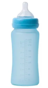 Bo Jungle Sklenená fľaša s úchytmi B-Thermo Turquoise 240 ml