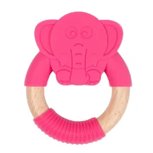 Bo Jungle Hryzátko B-Teether Animal Wood Pink Elephant