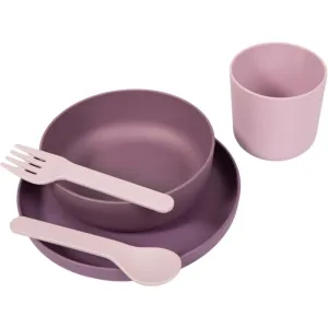 Bo Jungle Tableware Set jedálenská sada pre deti Pink/Purple 5 ks