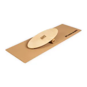 BoarderKING Indoorboard Allrounder, balančná doska, podložka, valec, drevo/korok #1425242