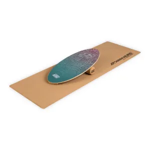 BoarderKING Indoorboard Allrounder, balančná doska, podložka, valec, drevo/korok #1426946