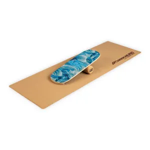 BoarderKING Indoorboard Flow, balančná doska, podložka, valec, drevo/korok #1426910