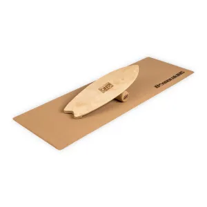 BoarderKING Indoorboard Wave, balančná doska, podložka, valec, drevo/korok #1425236
